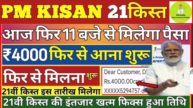 PM Kisan 21th installment date 2025